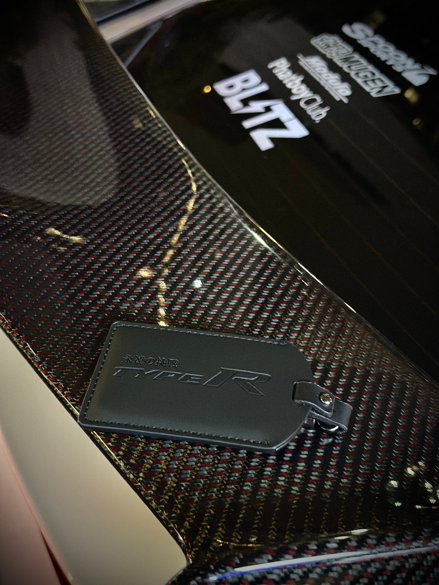 FL5 Civic Type R Black Leather Key Card Holder
