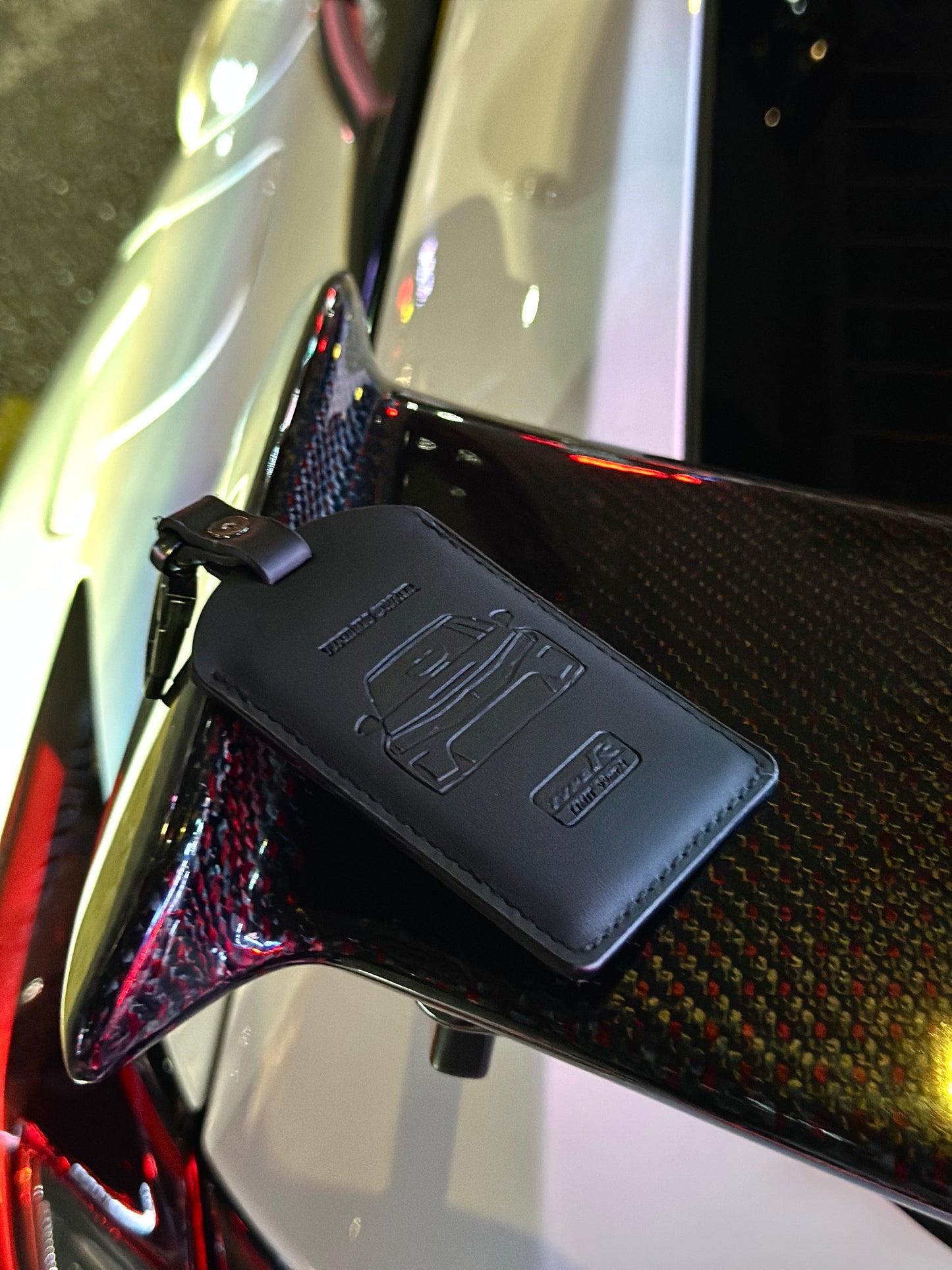 FL5 Civic Type R Black Leather Key Card Holder