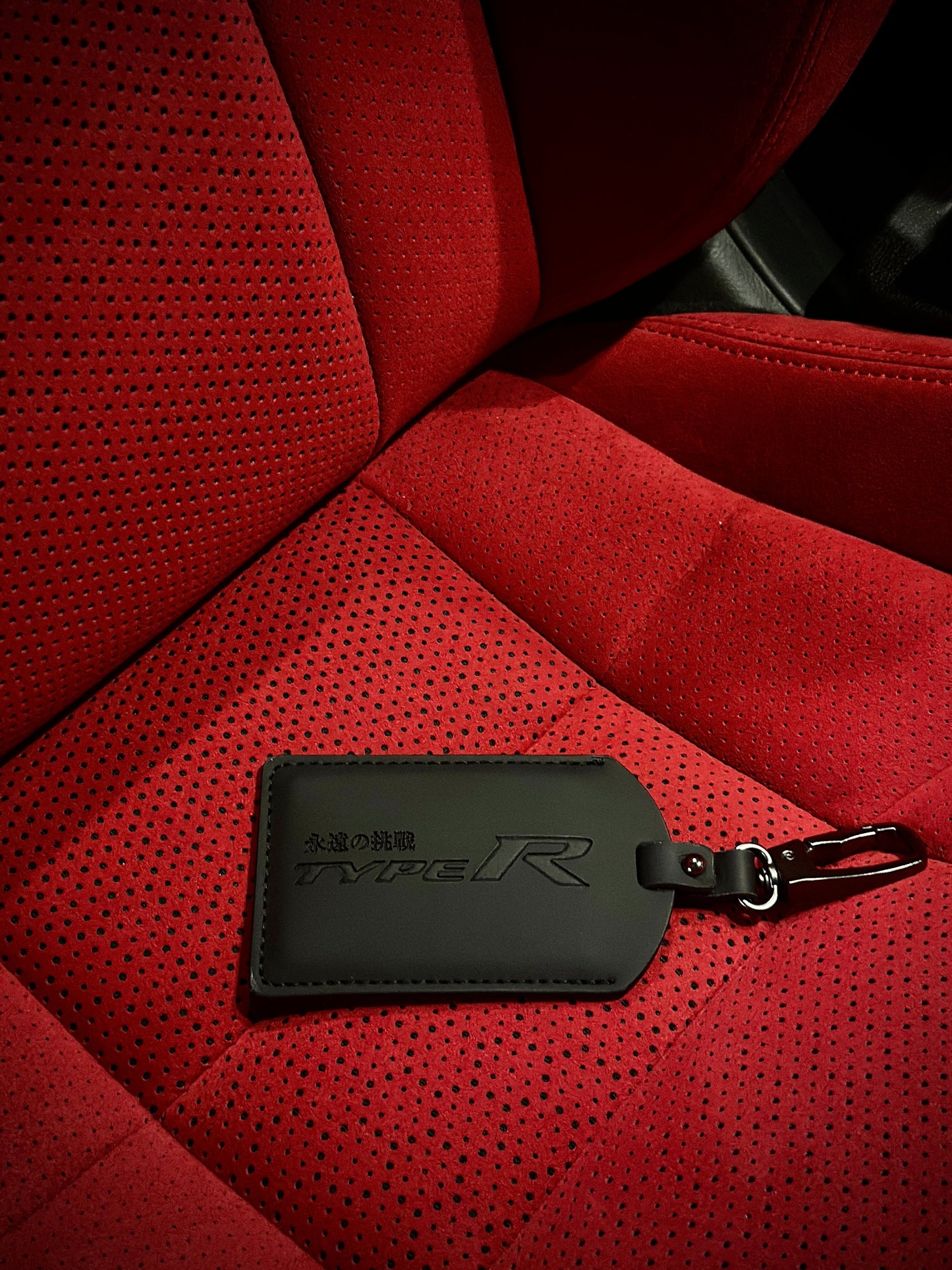 FL5 Civic Type R Black Leather Key Card Holder