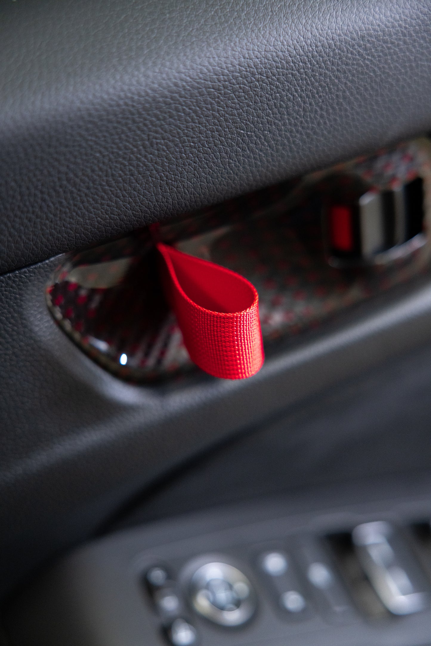HONDA CIVIC FL5 TYPE R Red Carbon Door Pull Strap V2