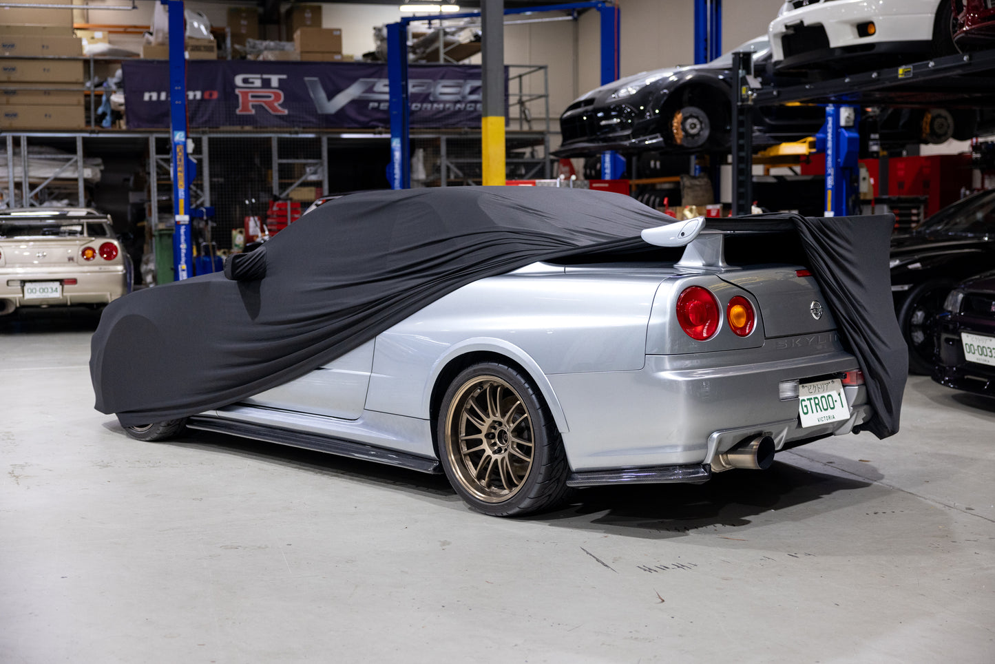 Nissan Skyline GTR R34 BNR34 Indoor Car Cover – Custom Fit Velvet Stretch Dust Cover