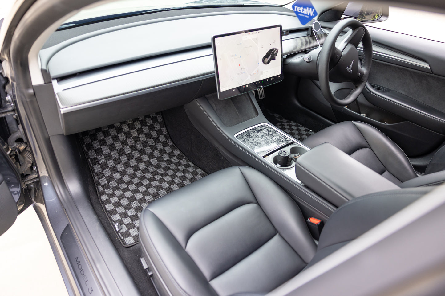 2019-2024 Tesla Model 3 Checker Floor Mats