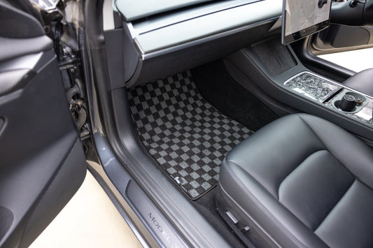 Tesla Model 3 checker floor mats 2