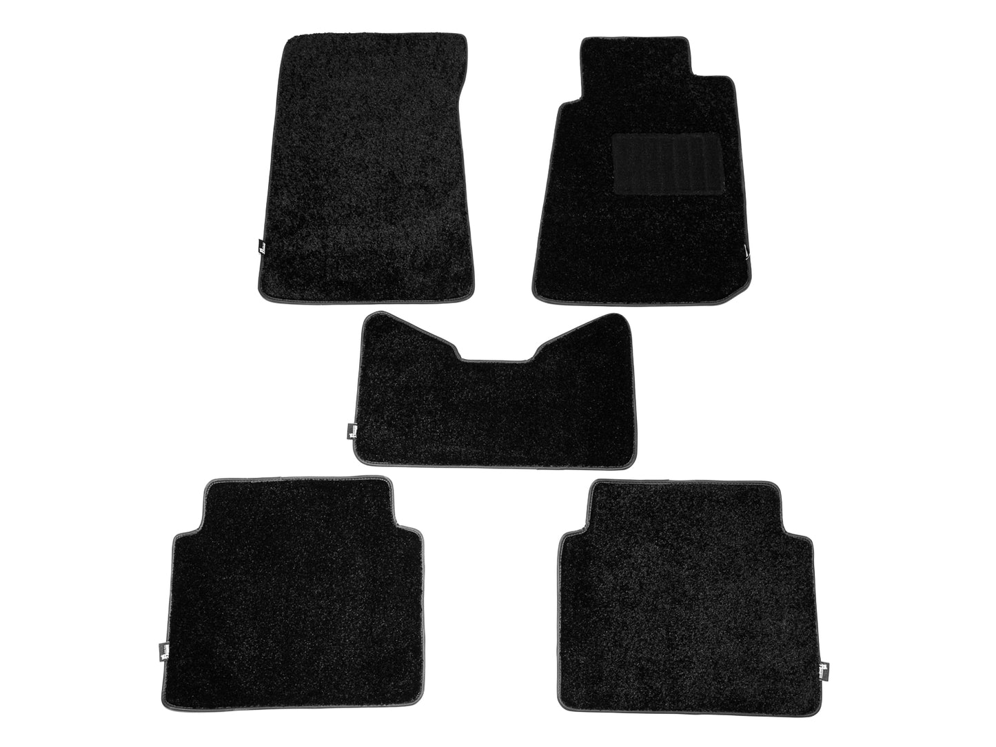 Toyota AE86 Black Curly / Black Wave Style Floor Mats