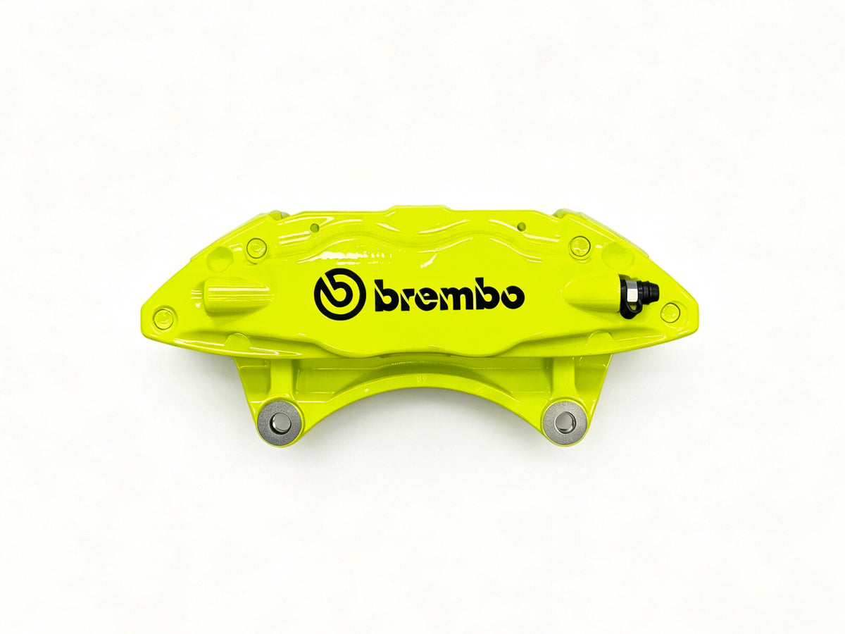 Rebuilt Brembo F50 caliper shown from the opposite side