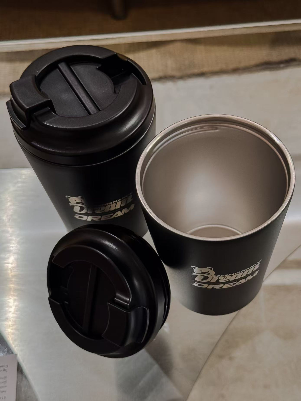 Dream Performance x Fressko coffee cup interior and removable lid
