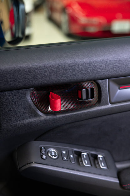 HONDA CIVIC FL5 TYPE R Red Carbon Door Pull Strap V2