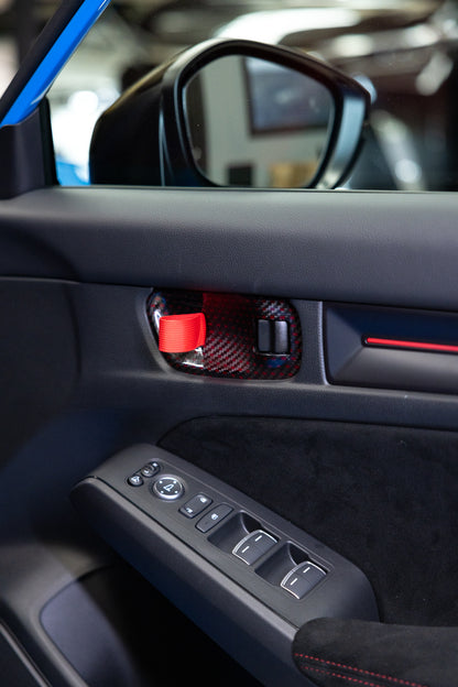 HONDA CIVIC FL5 TYPE R Red Carbon Door Pull Strap V2
